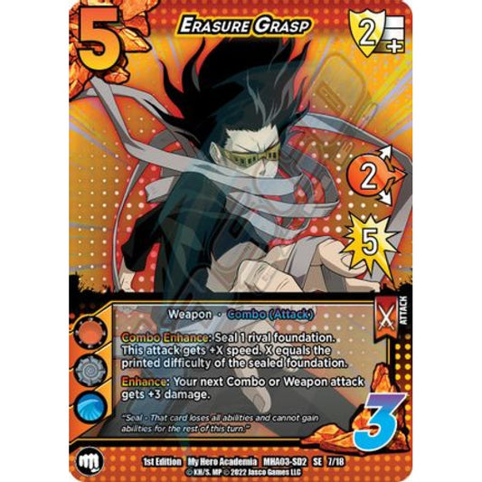 Erasure Grasp, 7/18, SE, UniVersus, MHA03 Heroes Clash