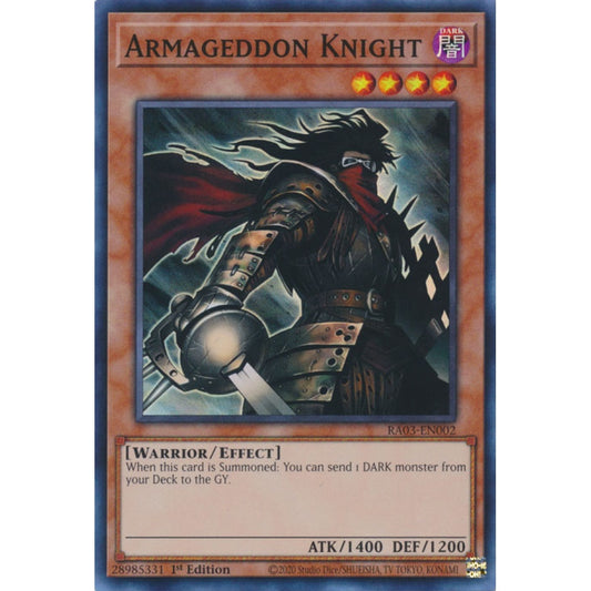 Armageddon Knight RA03-EN002 Super Super Rare Yu-Gi-Oh Quarter Century Bonanza in Art