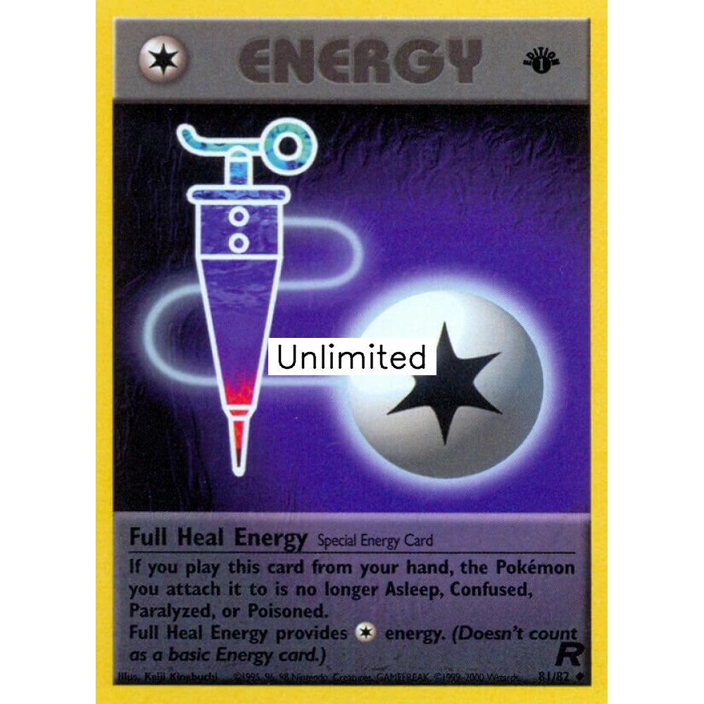 Full Heal Energy Uncommon 81/82 Pokemon Card Game Team Rocket