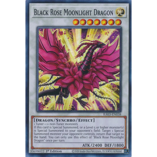 Black Rose Moonlight Dragon RA03-EN038 Super Super Rare Yu-Gi-Oh Quarter Century Bonanza in Art