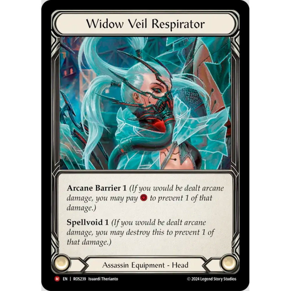Widow Veil Respirator, ROS239, Majestic, Flesh and Blood, Rosetta