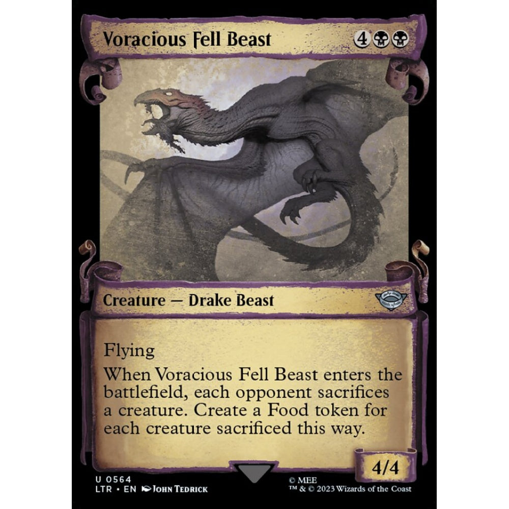 Voracious Fell Beast, uncommon, 564, Magic the Gathering, The Lord of the Rings: Tales of Middle-earth