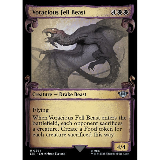 Voracious Fell Beast, uncommon, 564, Magic the Gathering, The Lord of the Rings: Tales of Middle-earth