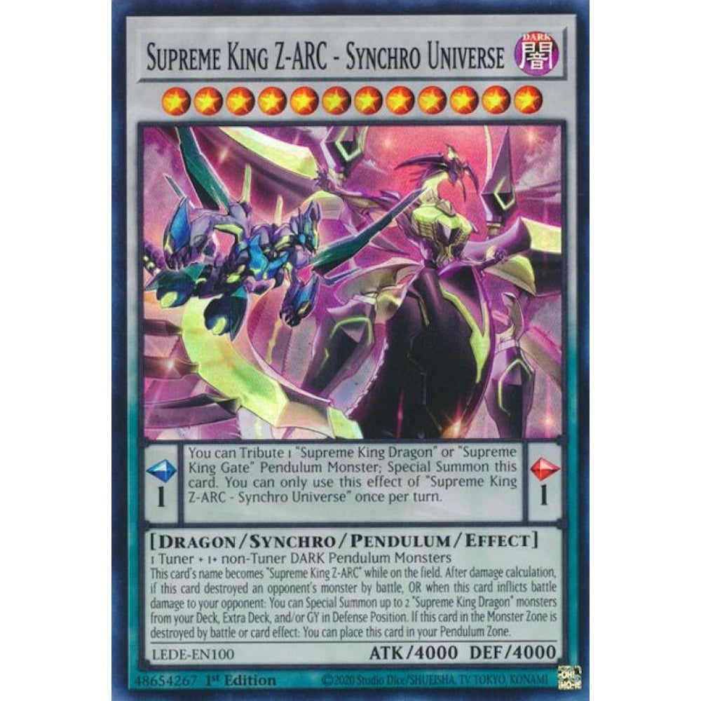 Supreme King Z-ARC - Synchro Universe LEDE-EN100 Super Yu-Gi-Oh Legacy of Destruction