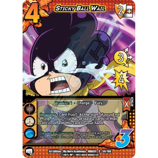 Sticky Ball Wail, 59/108, C, UniVersus, MHA03 Heroes Clash