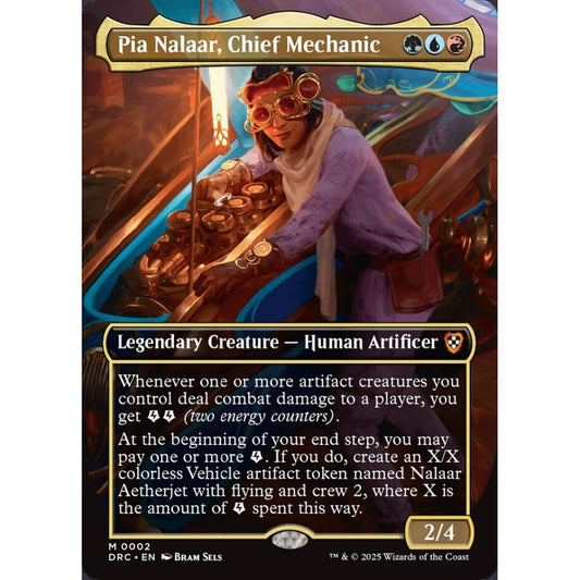 Pia Nalaar, Chief Mechanic, 2, mythic, Magic: The Gathering, Aetherdrift Commander