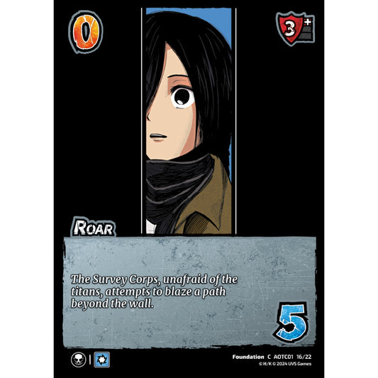 Roar, 16/22, C, UniVersus, Attack on Titan: Battle for Humanity