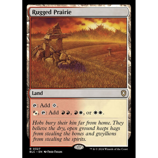 Rugged Prairie, 327, rare, Magic: The Gathering, Bloomburrow