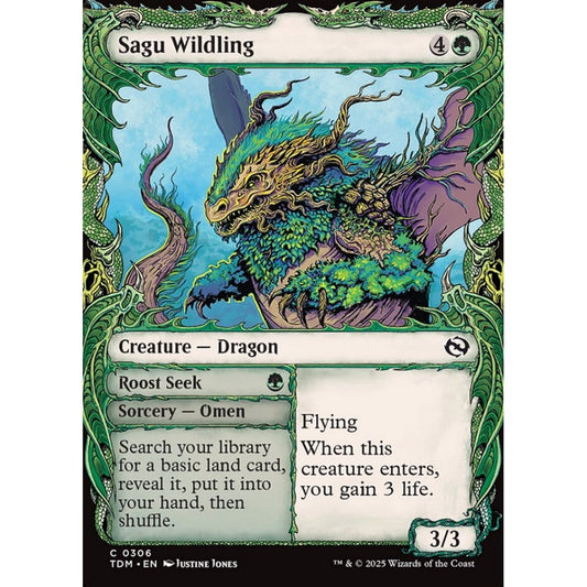 Sagu Wildling // Roost Seek common 306 Magic the Gathering Tarkir: Dragonstorm
