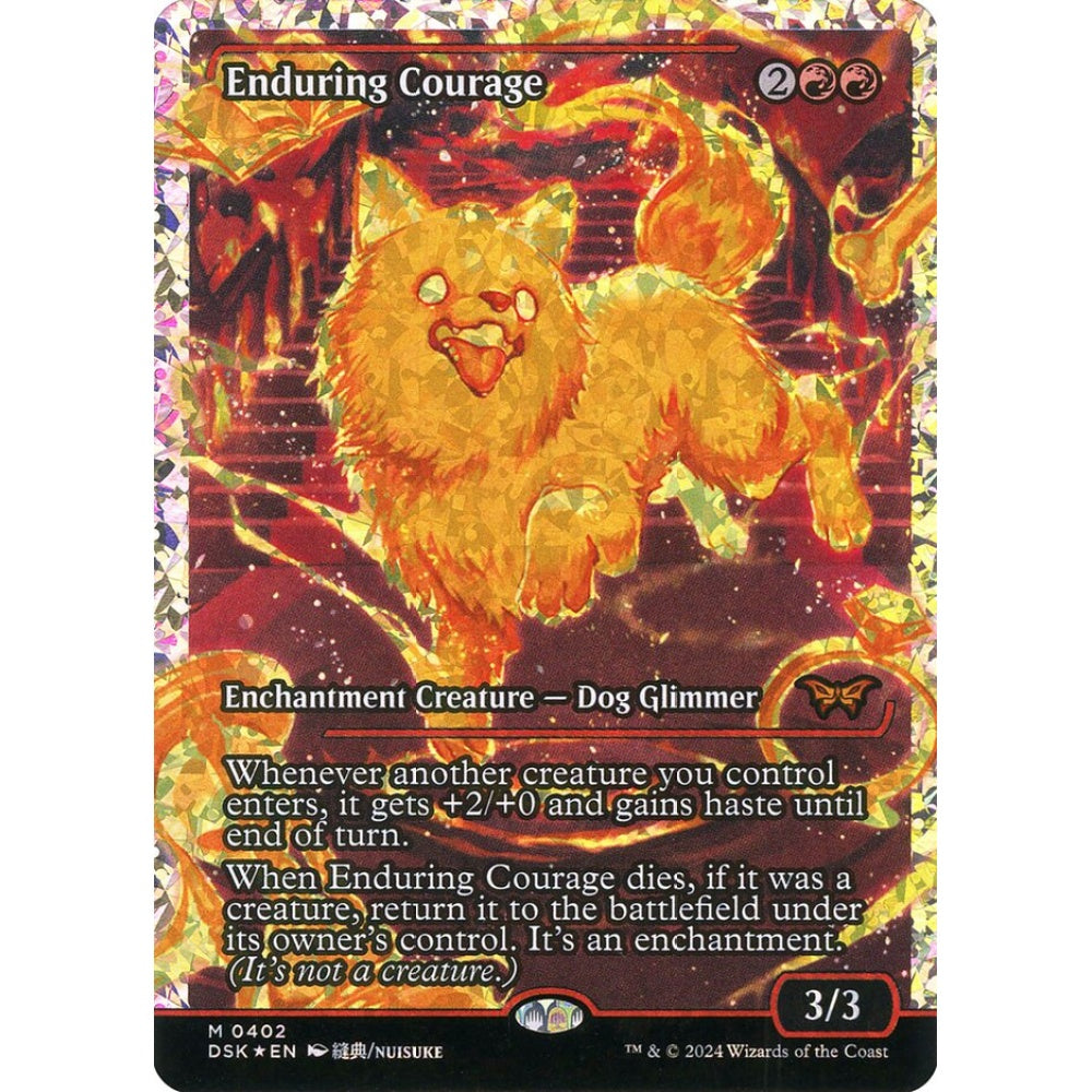 Enduring Courage, 402, mythic, Magic: The Gathering, Duskmourn: House of Horror