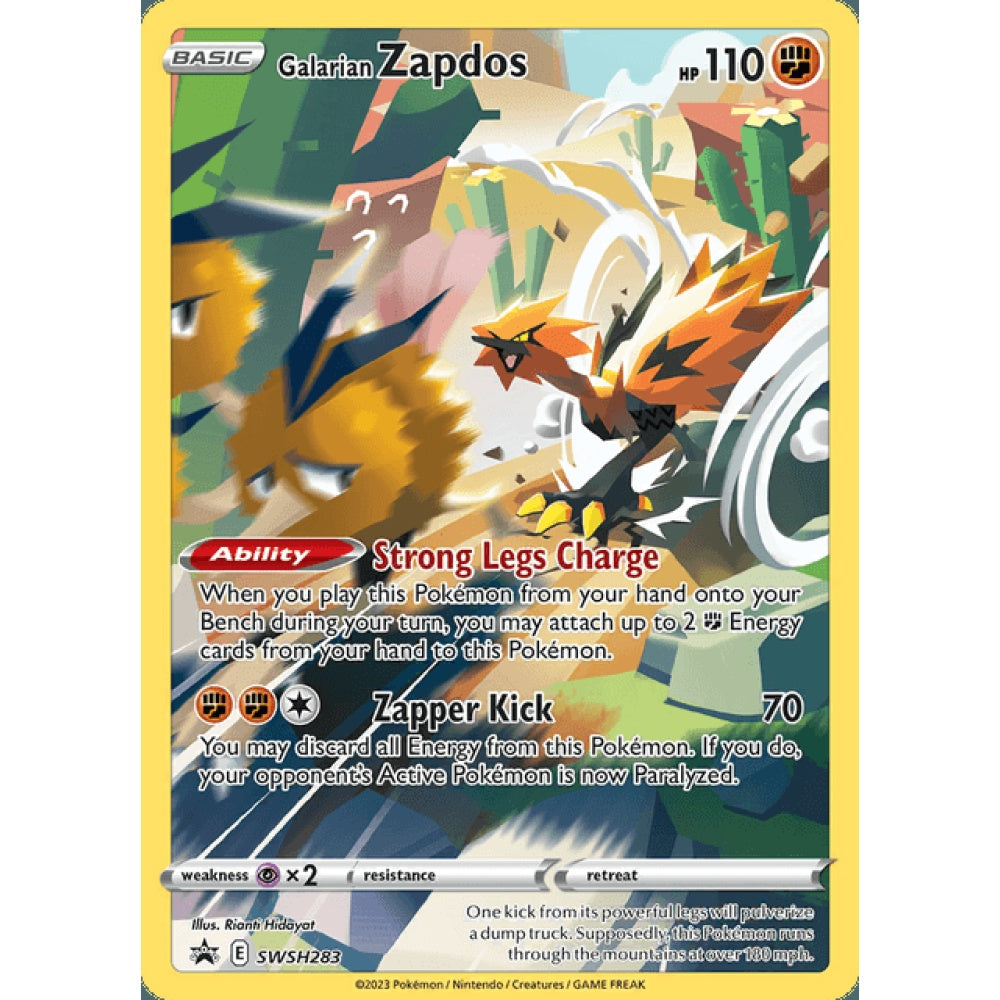 Galarian Zapdos Black Star Promo SWSH283 Pokemon Card Game Sword & Shield Promos