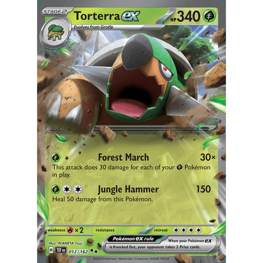 Torterra ex Double Rare 012/162 Pokemon Card Game Temporal Forces