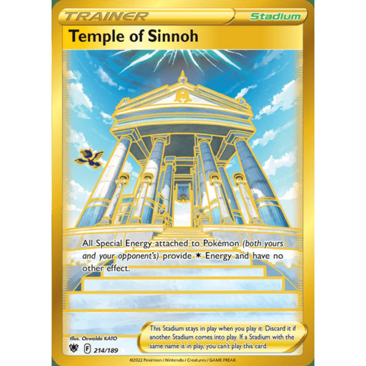 Temple of Sinnoh Secret Rare 214/189 Pokemon Card Game Astral Radiance