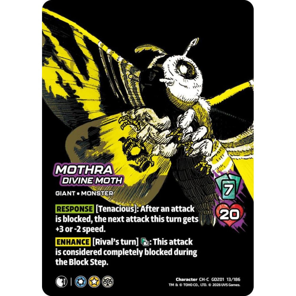Mothra, Divine Moth GDZ01 13/186 GDZ01 Universus Godzilla: Reign of Kaiju Character CH