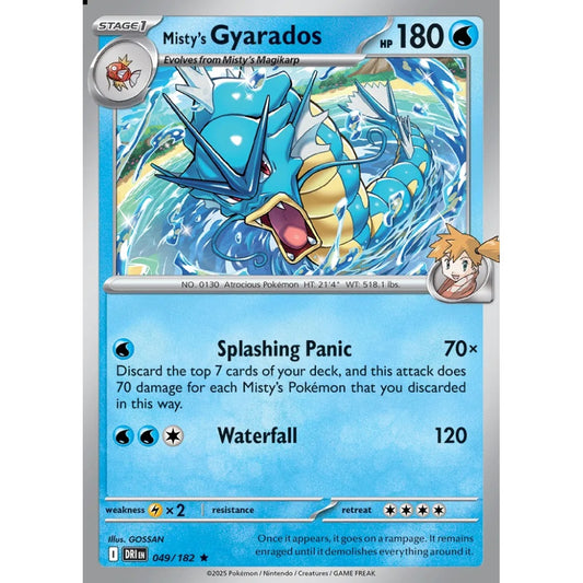 Misty's Gyarados Rare 049/182 Pokemon Card Game Destined Rivals