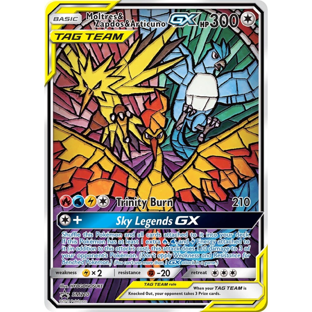 Moltres & Zapdos & Articuno-GX Promo SM210 Pokemon Card Game Sun & Moon Promos