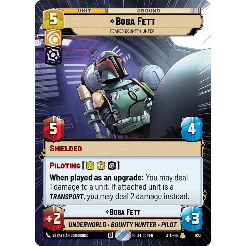 Boba Fett, R, JTL 923) Hyperspace Foil, Star Wars Unlimited