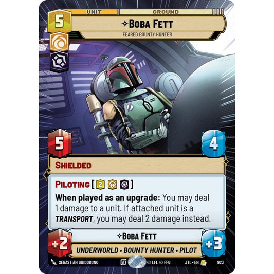 Boba Fett, R, JTL 923) Hyperspace Foil, Star Wars Unlimited