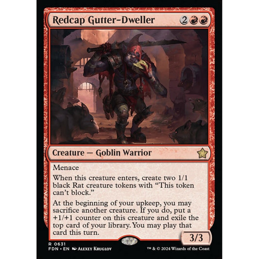 Redcap Gutter-Dweller, 631, rare, Magic: The Gathering, Foundations