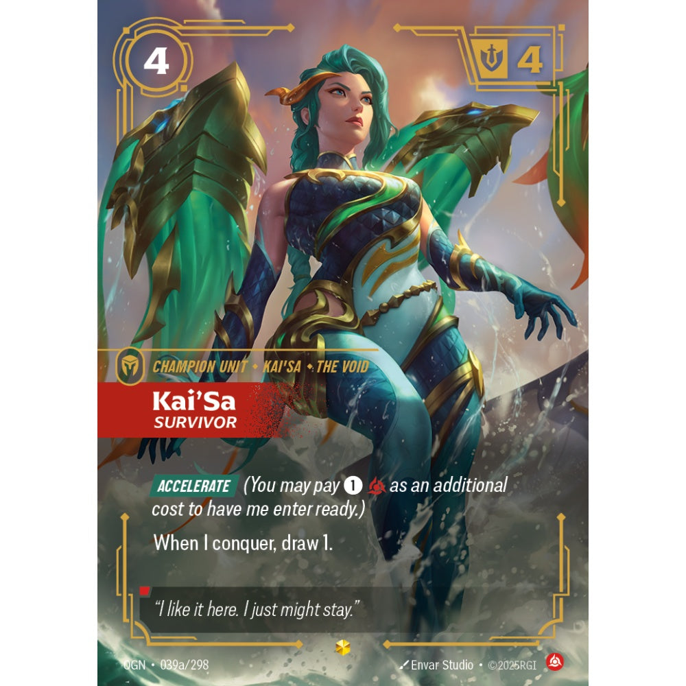 Kai'Sa, Survivor OGN-039a/298 Riftbound Card Game Origins Showcase