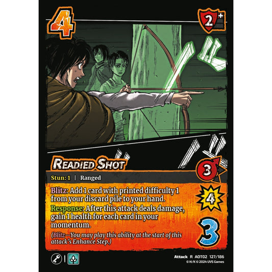 Readied Shot, 127/186, AOT02, Universus, Attack on Titan: Origins of Power, Attack, R