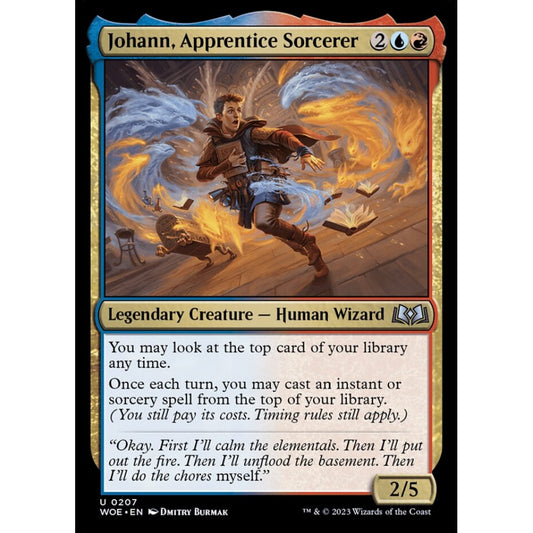 Johann, Apprentice Sorcerer, uncommon, 207, Magic the Gathering, Wilds of Eldraine