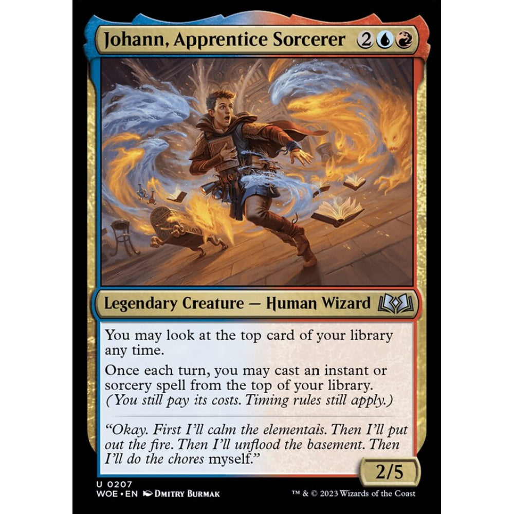 Johann, Apprentice Sorcerer, uncommon, 207, Magic the Gathering, Wilds of Eldraine