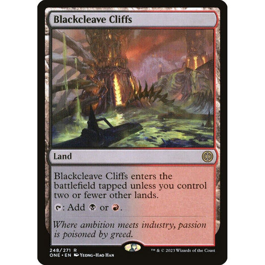 Blackcleave Cliffs, rare, 248, Magic the Gathering, Phyrexia: All Will Be One