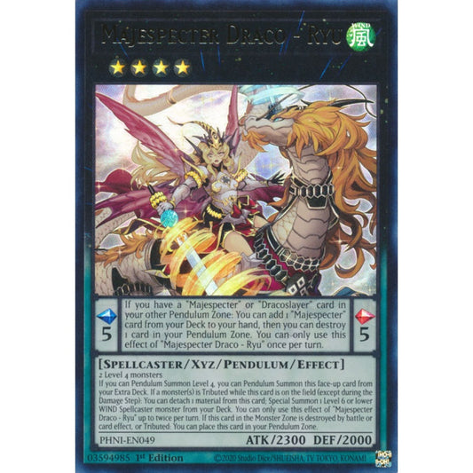 Majespecter Draco - Ryu PHNI-EN049 Ultra Ultra Rare Yu-Gi-Oh Phantom Nightmare in Art