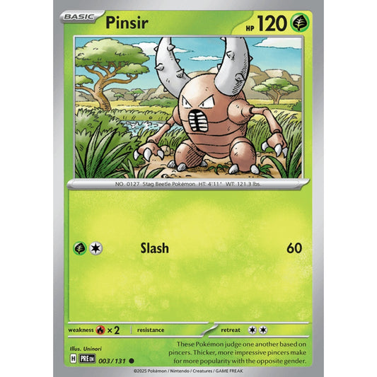Pinsir Common 003/131 Pokemon Card Game Prismatic Evolutions
