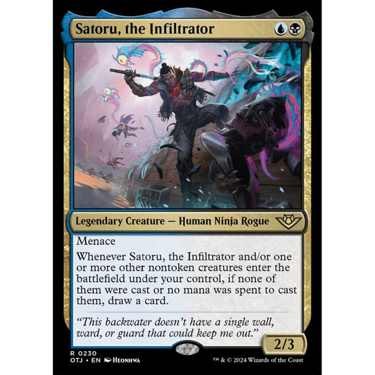 Satoru, the Infiltrator, 230, rare, Magic: The Gathering, Outlaws of Thunder Junction