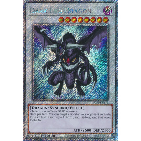 Dark End Dragon RA03-EN216 QCR Quarter Century Secret Rare Yu-Gi-Oh Quarter Century Bonanza in Art