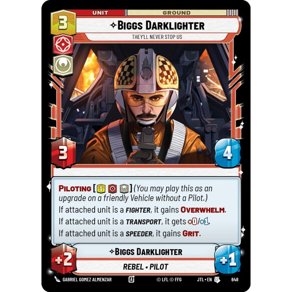 Biggs Darklighter, U, JTL 648) Foil, Star Wars Unlimited