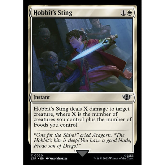Hobbit's Sting, common, 20, Magic the Gathering, The Lord of the Rings: Tales of Middle-earth