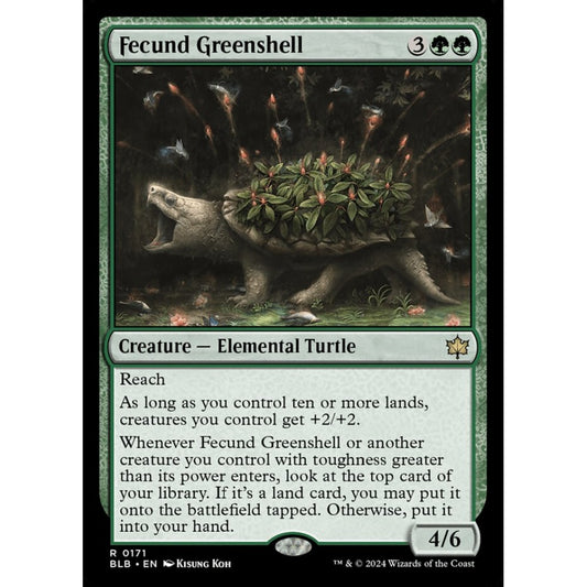 Fecund Greenshell, 171, rare, Magic: The Gathering, Bloomburrow