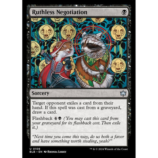 Ruthless Negotiation, 108, uncommon, Magic: The Gathering, Bloomburrow