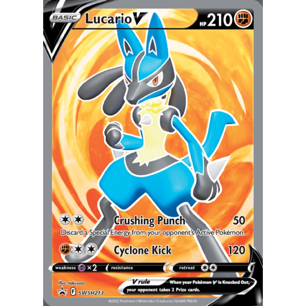 Lucario V Black Star Promo SWSH213 Pokemon Card Game Sword & Shield Promos