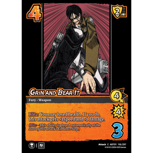 Grin and Bear It, 118/297, C, UniVersus, Attack on Titan: Battle for Humanity