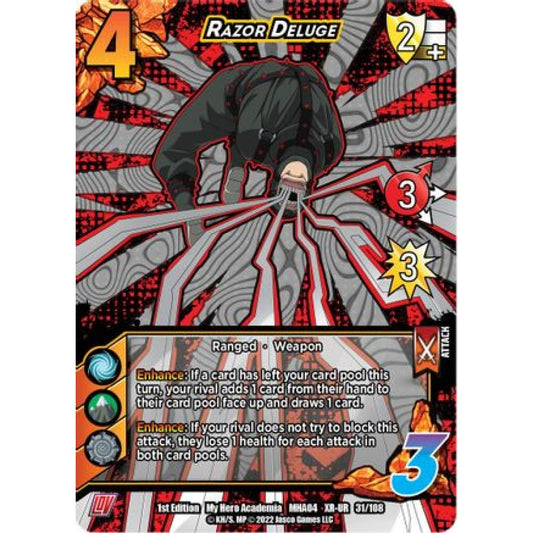 Razor Deluge, 031/108, XR-UR, UniVersus, MHA04 League of Villains