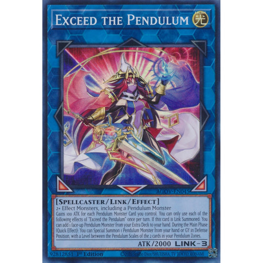 Exceed the Pendulum AGOV-EN045 Super Super Rare Yu-Gi-Oh Age of Overlord in Art
