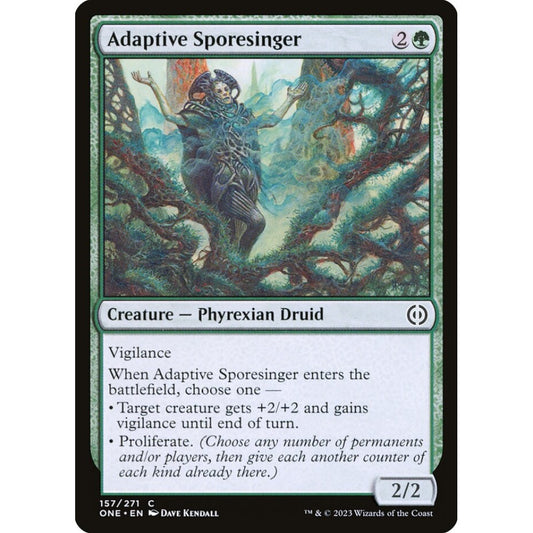 Adaptive Sporesinger, common, 157, Magic the Gathering, Phyrexia: All Will Be One