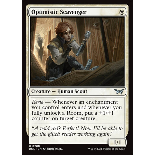 Optimistic Scavenger, 288, uncommon, Magic: The Gathering, Duskmourn: House of Horror