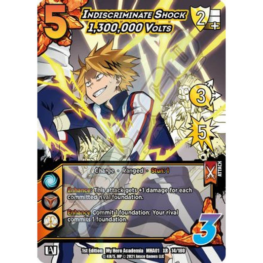 Indiscriminate Shock 1,300,000 Volts, 14/180, XR, UniVersus, MHA01 My Hero Academia