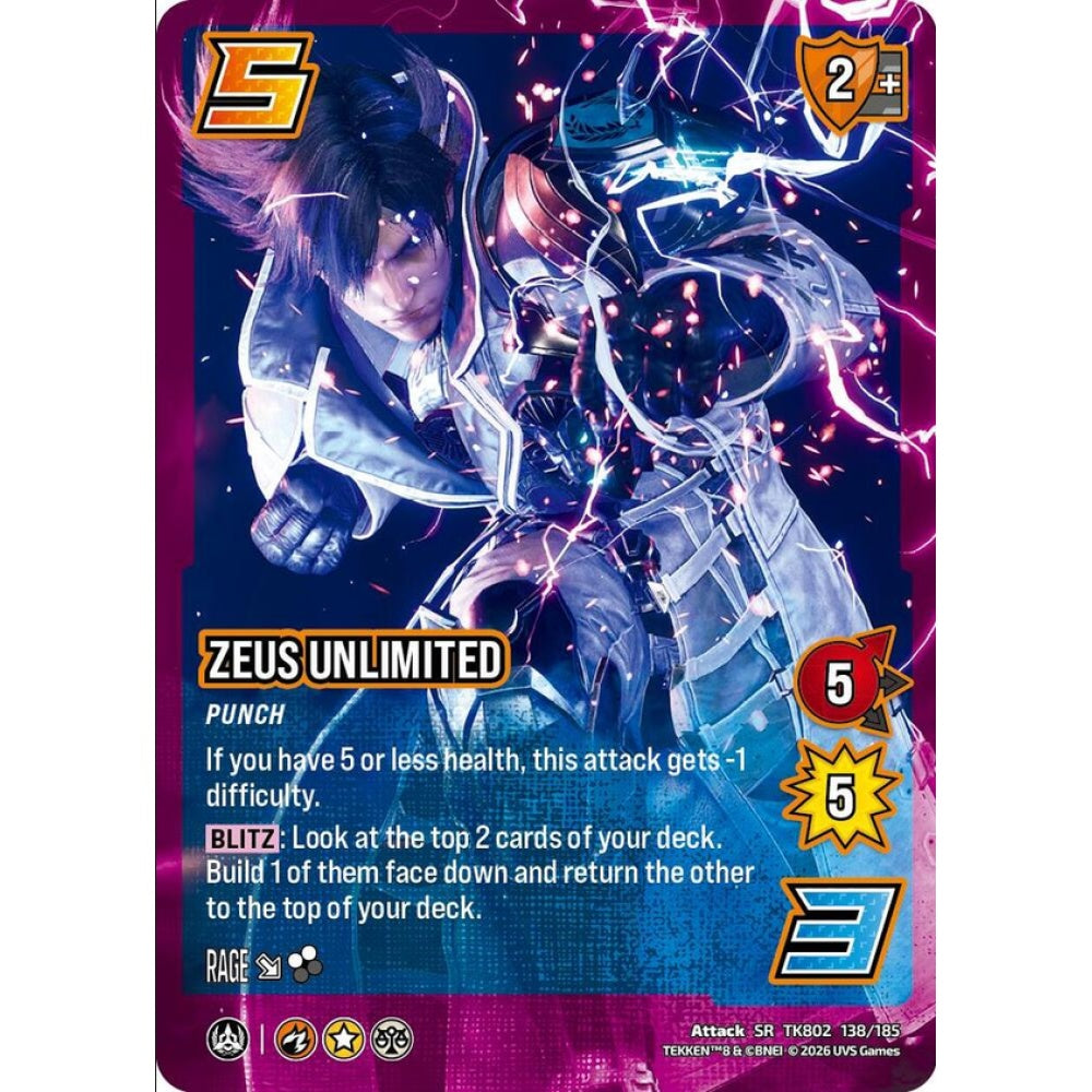 Zeus Unlimited 138/185 TK802 Universus Tekken 8 Attack SR