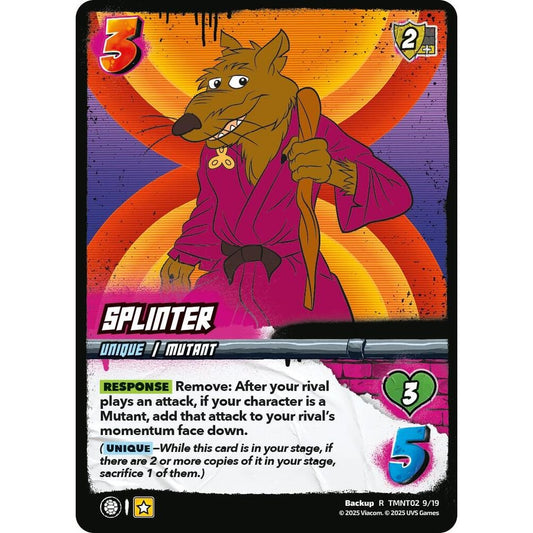 Splinter 9/19 TMNT02 Universus Teenage Mutant Ninja Turtles Starter Deck Backup R