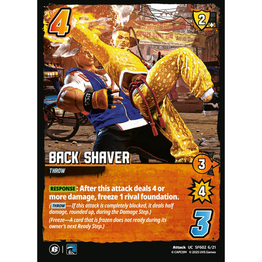Back Shaver 6/21 SF602 Universus Street Fighter 6: Challanger Series Chun-Li&Jamie Attack UC