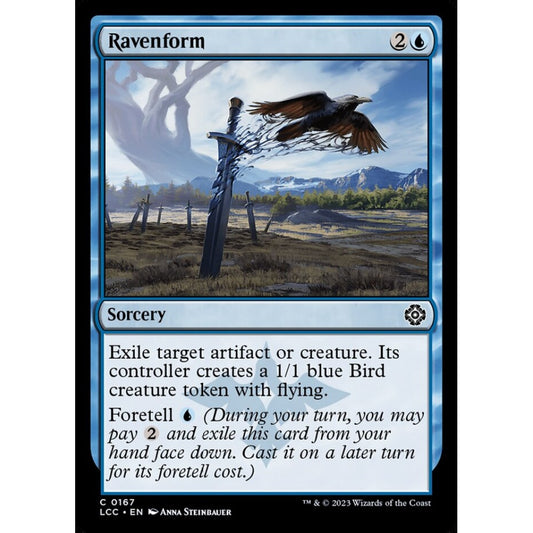 Ravenform, common, 167, Magic the Gathering, The Lost Caverns of Ixalan Commander