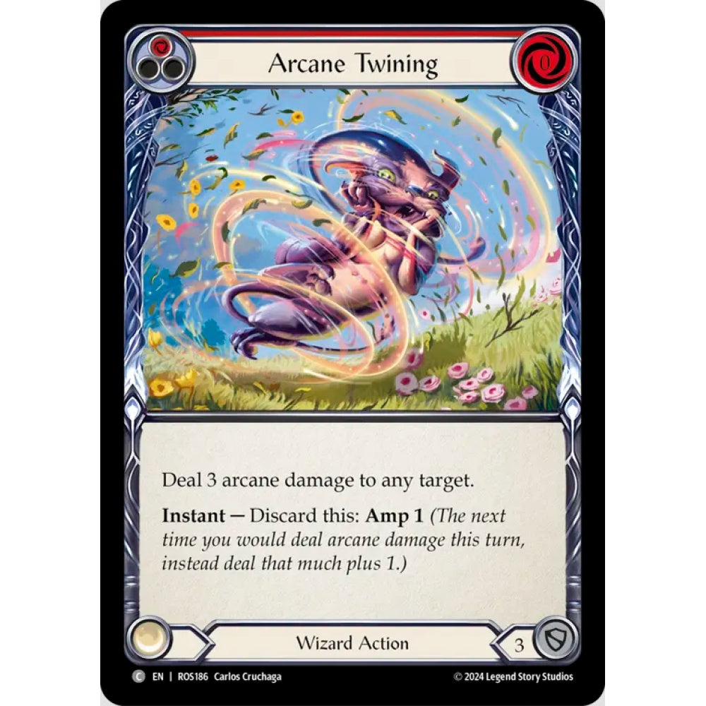 Arcane Twining (Red), ROS186, Common, Flesh and Blood, Rosetta