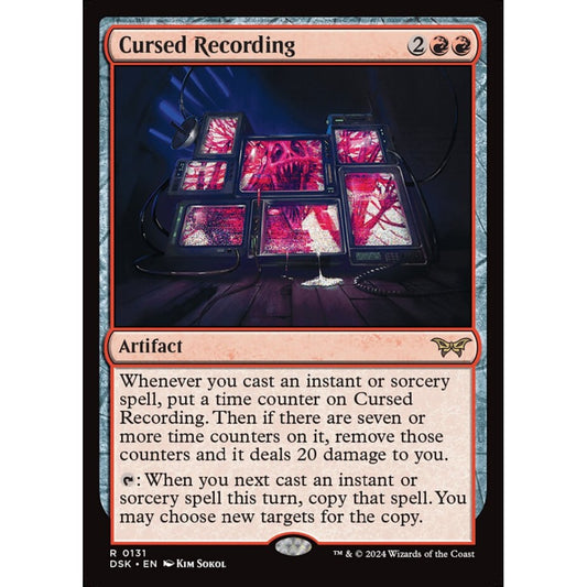 Cursed Recording, 131, rare, Magic: The Gathering, Duskmourn: House of Horror
