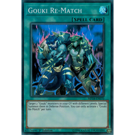 Gouki Re-Match MP25-EN283 Ultra Ultra Rare Yu-Gi-Oh 2025 Mega-Pack Tin in Art